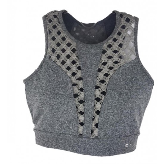 TOP TRINYS CROPPED - GRAY BLEND/GRAY BLEND